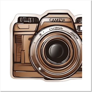 Vintage Camera Illustration Sticker No. 872 Posters and Art